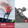 Red Billet Aluminum Hard Top Quick Removal Fastener Thumb Screw Integrated D Ring Compatible With Jeep Wrangler Jk 2007-2018 Jl