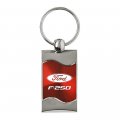 Au-tomotive Gold Inc Officially Licensed Red Rectangular Wave Key Fob For Ford F-250