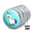 Cute Kawaii Rainbow Llama Unicorn Tire Rim Wheel Aluminum Valve Stem Caps