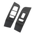 Window Control Switch Panel Trim Carbon Fiber Style Cover Stylish Accessory For 2015 To 2025