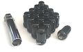 12x1 25 Black Spline Drive Tuner Lug Nuts Small Diameter Wheel Locks With Key 12mmx1 Thread Size 24 