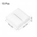 Uxcell 6 Pin 12mm 5050 Led Strip Light Solderless Gapless Connector White 15pcs