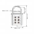 Uxcell 6-digit Combination Padlock Push Button Lock Combo For Locker Cabinet Toolbox Silver Tone 2pcs