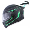 1storm Motorcycle Modular Full Face Helmet Flip Up Dual Visor Sun Shield Hb89 Arrow Green 