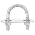 Round U-bolts 4 Sets 24mm 0 94 Inner Width 42mm Length M6 304 Stainless Steel U Clamp Bolt With Nuts And Plates For Boat 