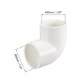 Uxcell Pvc Pipe Fitting 90 Degree Elbow Schedule 40 White 50mm Socket 2pcs