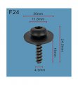 Autobahn88 Rear Bumper-outer Bracket Screw Compatible With Ford Oem W702413s303 Pack Of 10