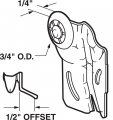 Prime-line N 6509 1 2 In Offset 3 4 Front Closet Door Roller Cox Doors Pack