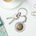 Graphics More Bryant University Bulldogs Logo Keychain Spinning Round Chrome Plated Metal