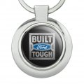 Graphics More Ford Built Tough Keychain Classy Round Chrome Plated Metal