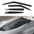 Tape On Window Visor Deflectors For 2011-2018 Hyundai Veloster Acrylic Slim Style Smoke Tinted Rain Guards Sun Wind Side Vent 