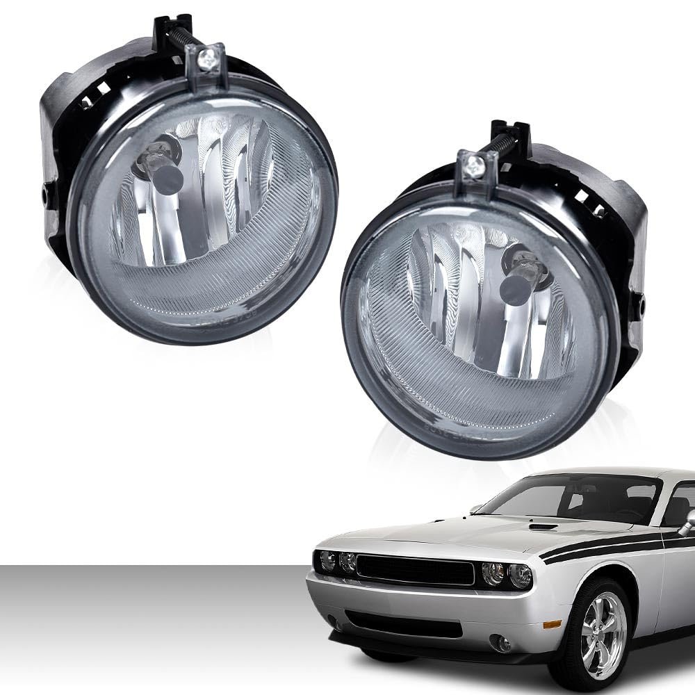 Fog Lights Bumper Lamps W Bulbs For Dodge Nitro 2005-2008 Fit Challenger 2008-2010 Caliber 2007-2009 Charger 2006-2009 Grand