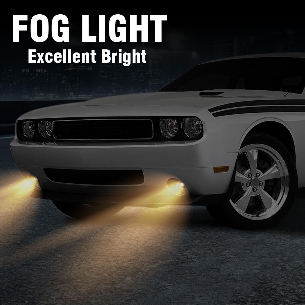 Fog Lights Bumper Lamps W Bulbs For Dodge Nitro 2005-2008 Fit Challenger 2008-2010 Caliber 2007-2009 Charger 2006-2009 Grand