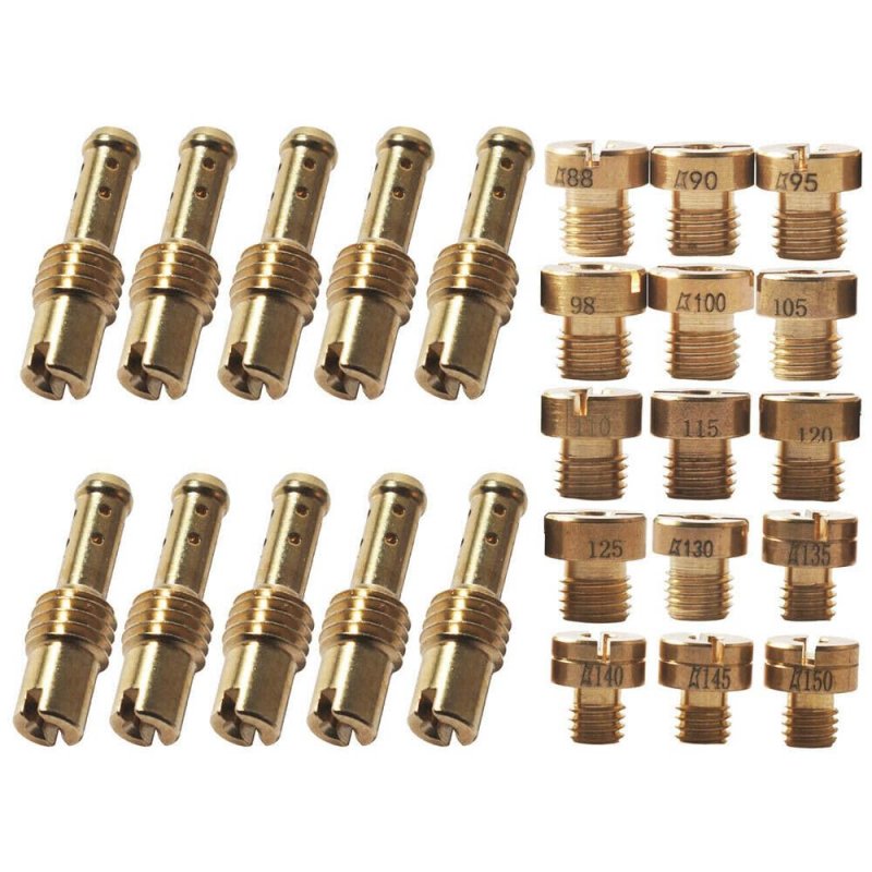 Teamwill 25pcs Brass Carburetor Main Jet Kit For Mikuni Vm22 Vm24 125 150 200 250 Atv Bike