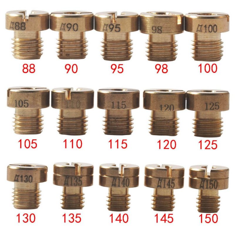 Teamwill 25pcs Brass Carburetor Main Jet Kit For Mikuni Vm22 Vm24 125 150 200 250 Atv Bike