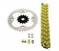 Fits Honda Trx250r 250r 520-96 Yellow O Ring Chain Sprocket Silver 14 38