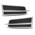 Front Bumper Grilles Left And Right Side For Cadillac Xts 3 6l 2013 2017 Fits Models With Daytime Running Light Chrome Black 