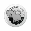 1080 Graphics Coconut Doggy Capybara Meme Key Chain Double Sided Stainless Steel Keychain 