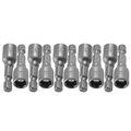 Magnetic Nut Driver Set 8mm 5 16 Socket Adapter Hex Drill Bit 9 Pcs 