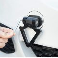 Tomall Car Tow Hook Black Universal Decorative V Shape Racing Style Trailer Sticker For Bumper Only Decoration 