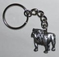 Bulldog George Harris Pewter Keychain 