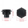X Autohaux 2pcs 63mm Universal Round Black Air Conditioning Vent Deflector Outlet Louvered For Rv Bus