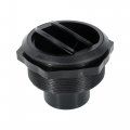 X Autohaux 2pcs 63mm Universal Round Black Air Conditioning Vent Deflector Outlet Louvered For Rv Bus