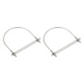 M6 U-bolts 2 Sets 114mm 4 49 Inner Width 133mm Length 304 Stainless Steel Round Bend U Clamp With Nuts And Plates For Ski Boat 