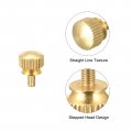 Uxcell 10pcs Knurled Thumb Screws M3x6mm Brass Shoulder Bolts Stepped Grip Knobs Fasteners For Pc Electronic Mechanical
