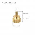 Uxcell 10pcs Knurled Thumb Screws M3x6mm Brass Shoulder Bolts Stepped Grip Knobs Fasteners For Pc Electronic Mechanical