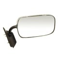 Passenger Side View Mirror For Gmc K2500 1998 Black And Chrome Housing Manual Adjustment Convex Clear Glass Door Mount 