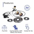 Alveytech Brake Kit With Master Cylinder Calipers Pads Discs Hoses For 150cc Go-kart Complete Set Of Hydraulic Brakes Karts