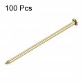 Uxcell Small Tiny Hardware Nails Iron 1 2x30mm Dxl For Diy Decorative Wooden Boxes Accessories Gold Tone 100pcs