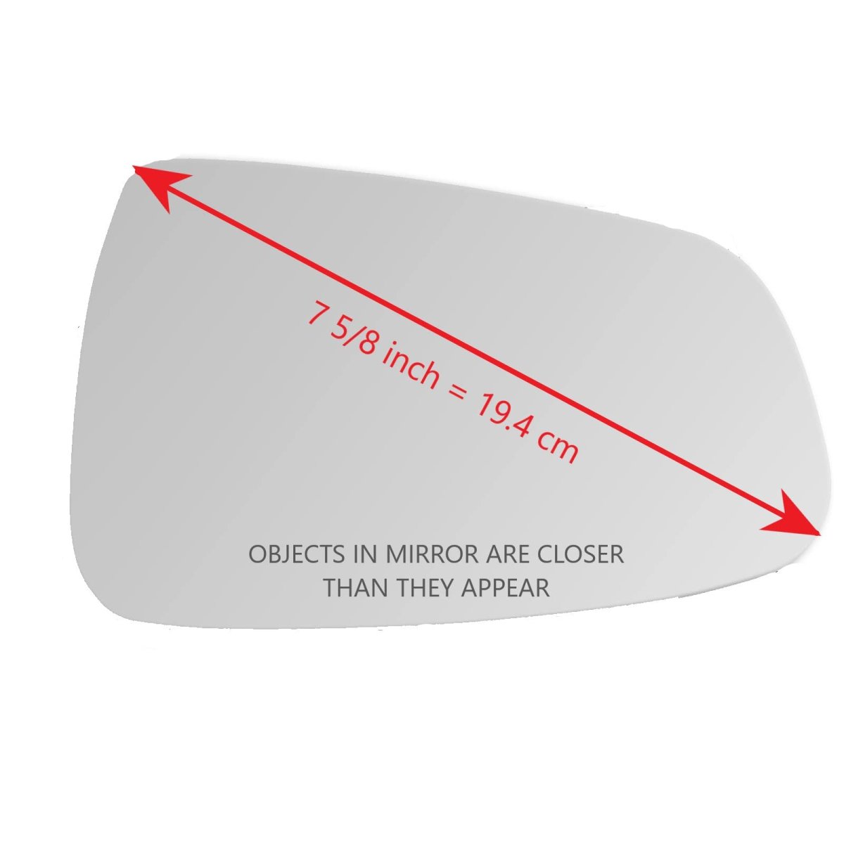 Heated Mirror Glass With Backing Plate For 2012-2020 Tesla Model S Passenger Side View Right Rh