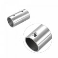 Uxcell Rail Pipe Fitting 2-way 60mm Length 304 Stainless Steel Straight Connector Polishing For 33mm 1 3 Od Handrail Railing