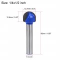 Uxcell Router Bit 1 4 Shank 2 Cutting Dia Core Box Flutes Carbide Tip For Carpentry Woodworking Milling Cutter Tool