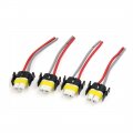 4pcs H11 Female Ceramics Adapter Wiring Harness Sockets Wire For Car Headlights 