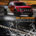 Xridonsen 2pcs 60 Inch White Emergency Strobe Lights Strip 720 Led Running Board Flashing Warning Hazard Safety Waterproof Side