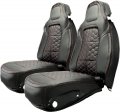 Kuafu Artificial Leather Seat Covers Compatible With 2014 2015 2016 2017 2018 2019 Corvette C7 Grand Touring All Seasons Front