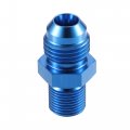 Blue 6an Male To M12x1 0mm Metric Thread Fitting Adapter Flare Union Coupler Fuel Oil Line Hose End Aluminum Alloy For Car 