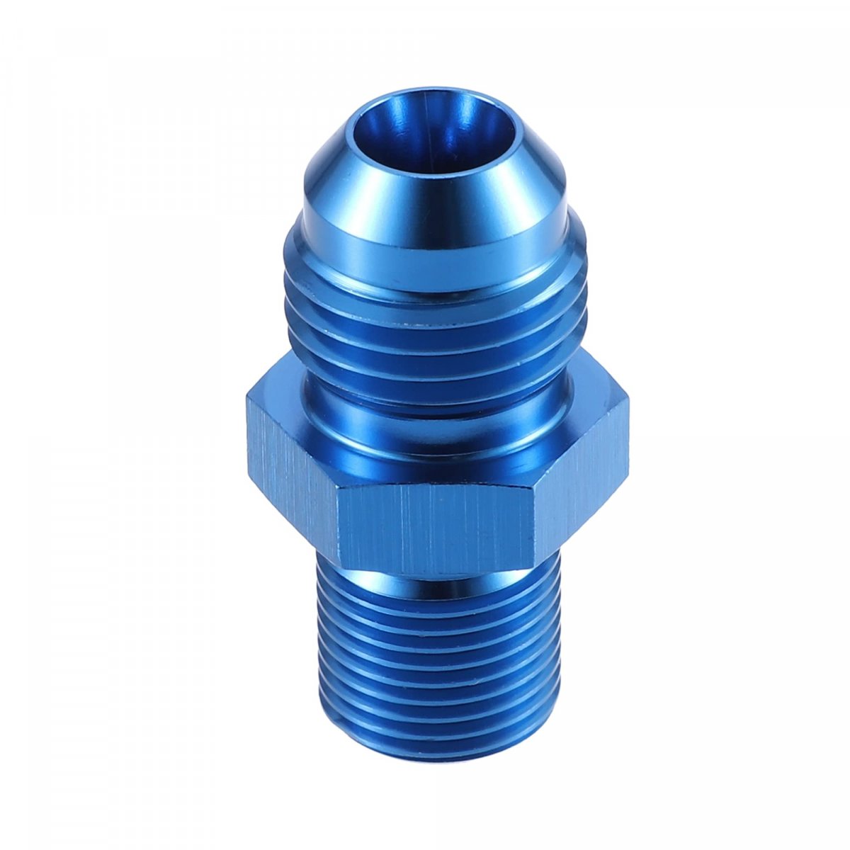 Blue 6an Male To M12x1 0mm Metric Thread Fitting Adapter Flare Union Coupler Fuel Oil Line Hose End Aluminum Alloy For Car