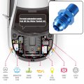 Blue 6an Male To M12x1 0mm Metric Thread Fitting Adapter Flare Union Coupler Fuel Oil Line Hose End Aluminum Alloy For Car