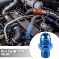 Blue 6an Male To M12x1 0mm Metric Thread Fitting Adapter Flare Union Coupler Fuel Oil Line Hose End Aluminum Alloy For Car