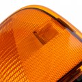 Kuafu Pair Corner Light Bezel Compatible With Peterbilt 375 385 Trucks Halogen Turn Signal Lamp Amber Lens Driver Passenger