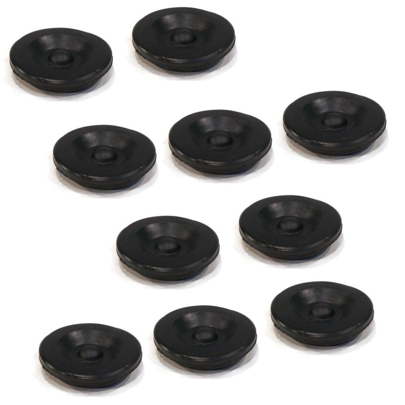 The Rop Shop Pack Of 10 Black Rubber Grease Plug Hub Dust Caps For Redline Trailer Camper Rv Axle