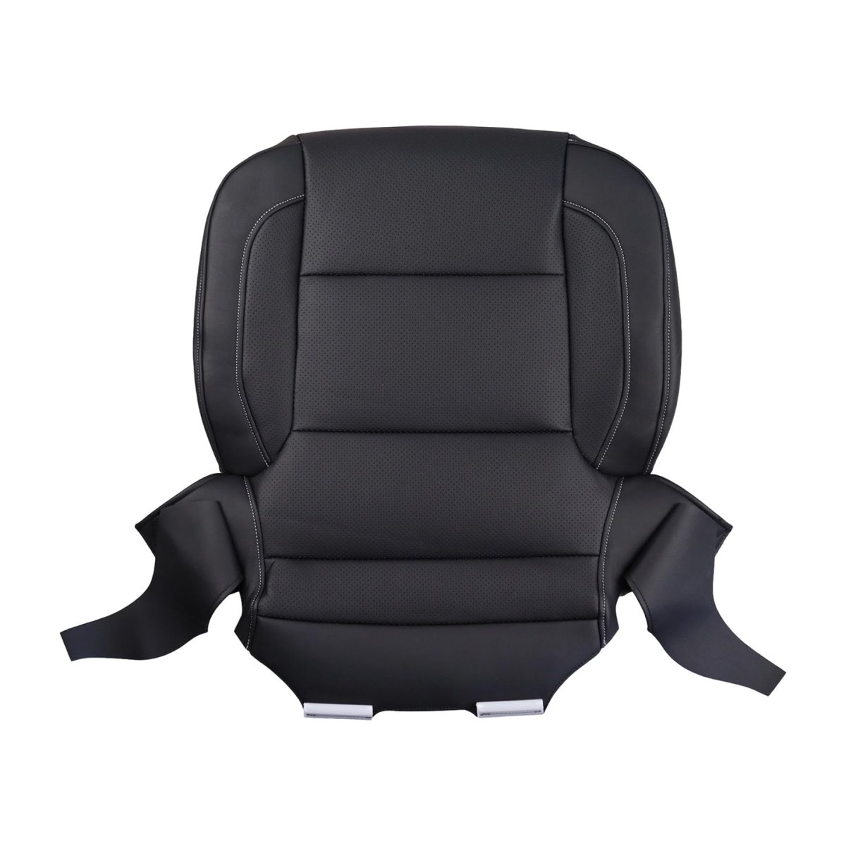 2pcs Driver And Passenger Bottom Seat Cover Black