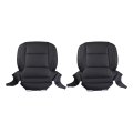 2pcs Driver And Passenger Bottom Seat Cover Black 