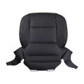 2pcs Driver And Passenger Bottom Seat Cover Black