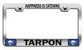 Happiness Is Catching Tarpon Fishing Chrome Metal License Plate Frame Tag Holder G45 