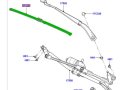 Genuine Front Wiper Blade For Range Rover Evoque Rh Lr078305